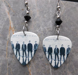 New Kids on the Block NKOTB 10 Ten Guitar Pick Earrings with Black Swarovski Crystals