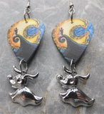 The Nightmare Before Christmas Guitar Pick Earrings with Zero The Dog Dangles