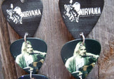 Nirvana Quadruple Guitar Pick Extra Long Earrings