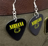 Nirvana Smiley Face Guitar Pick Earrings