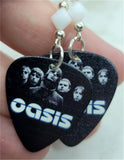 Oasis Guitar Pick Earrings with White Swarovski Crystals