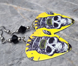 The Offspring Ixnay on the Hombre Guitar Pick Earrings with Black Swarovski Crystals