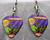 The Offspring Americana Guitar Pick Earrings with Green Swarovski Crystals