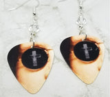 Ozzy Osbourne Under Cover Guitar Pick Earrings with Clear Swarovski Crystals