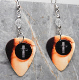 Ozzy Osbourne Under Cover Guitar Pick Earrings with Clear Swarovski Crystals