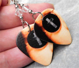 Ozzy Osbourne Under Cover Guitar Pick Earrings with Clear Swarovski Crystals