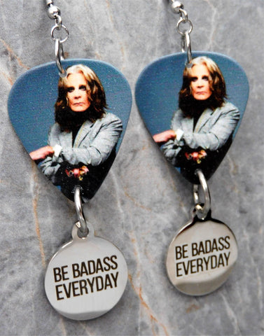 Ozzy Osbourne Guitar Pick Earrings with Stainless Steel Be Badass Everyday Charms