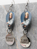 Ozzy Osbourne Guitar Pick Earrings with Stainless Steel Be Badass Everyday Charms