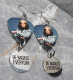 Ozzy Osbourne Guitar Pick Earrings with Stainless Steel Be Badass Everyday Charms