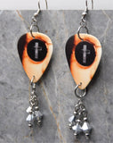 Ozzy Osbourne Under Cover Guitar Pick Earrings with Metallic Silver Swarovski Crystals