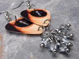 Ozzy Osbourne Under Cover Guitar Pick Earrings with Metallic Silver Swarovski Crystals
