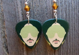 Prince HitnRun Phase Two Guitar Pick Earrings with Gold Swarovski Crystals