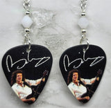 Queen's Brian May Guitar Pick Earrings with White Swarovski Crystals