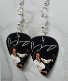 Queen's Brian May Guitar Pick Earrings with White Swarovski Crystals