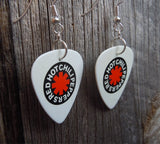 Red Hot Chili Peppers White Guitar Pick Earrings