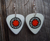 Red Hot Chili Peppers White Guitar Pick Earrings