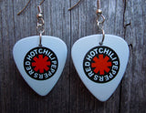 Red Hot Chili Peppers White Guitar Pick Earrings