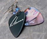 Rihanna Close Up Guitar Pick Earrings with Provence Lavender AB 2X Swarovski Crystals