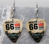 100 Years of Route 66 Guitar Pick Earrings