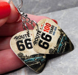100 Years of Route 66 Guitar Pick Earrings