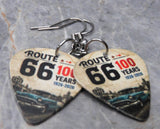 100 Years of Route 66 Guitar Pick Earrings