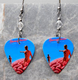 Rush Hemispheres Guitar Pick Earrings with Clear Swarovski Crystals