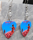 Rush Hemispheres Guitar Pick Earrings with Clear Swarovski Crystals
