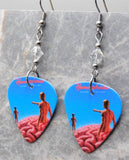 Rush Hemispheres Guitar Pick Earrings with Clear Swarovski Crystals