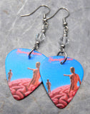 Rush Hemispheres Guitar Pick Earrings with Clear Swarovski Crystals