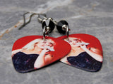 Sabrina Carpenter Guitar Pick Earrings with Jet Black Swarovski Crystals