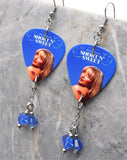 Sabrina Carpenter Short N' Sweet Guitar Pick Earrings with Blue Swarovski Crystal Dangles