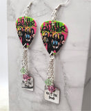 Steel Panther Group Picture Guitar Pick Earrings with I'm With the Band Charms and Swarovski Crystal Dangles