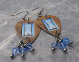 Styx Edge of the Century Guitar Pick Earrings with Blue Swarovski Crystal Dangles