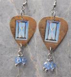 Styx Edge of the Century Guitar Pick Earrings with Blue Swarovski Crystal Dangles