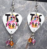 Taylor Swift 1989 Guitar Pick Earrings with Swarovski Crystal Dangles