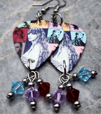 Taylor Swift The Eras Tour Guitar Pick Earrings with Swarovski Crystal Dangles
