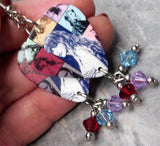 Taylor Swift The Eras Tour Guitar Pick Earrings with Swarovski Crystal Dangles