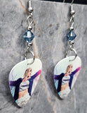 Taylor Swift Guitar Pick Earrings with Denim Blue Swarovski Crystals