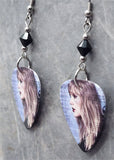 Taylor Swift Guitar Pick Earrings with Black Swarovski Crystals