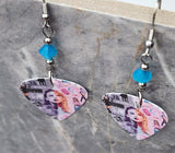 Taylor Swift Guitar Pick Earrings with Blue Opal Swarovski Crystals