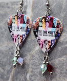 Taylor Swift The Eras Tour Guitar Pick Earrings with Swarovski Crystal Dangles