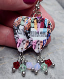 Taylor Swift The Eras Tour Guitar Pick Earrings with Swarovski Crystal Dangles