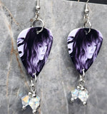 Taylor Swift Guitar Pick Earrings with Clear AB Swarovski Crystals