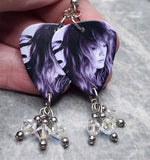 Taylor Swift Guitar Pick Earrings with Clear AB Swarovski Crystals