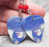 Taylor Swift Red Guitar Pick Earrings with Red Swarovski Crystals