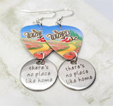 The Wizard of Oz Guitar Pick Earrings with There's No Place Like Home Charms