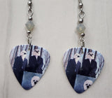 They Might Be Giants The Else Guitar Pick Earrings with Gray Opal Swarovski Crystals