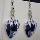 They Might Be Giants The Else Guitar Pick Earrings with Gray Opal Swarovski Crystals