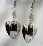 They Might Be Giants The Else Guitar Pick Earrings with Gray Opal Swarovski Crystals