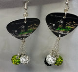 Three Days Grace Life Starts Now Guitar Pick Earrings with Pave Bead Dangles